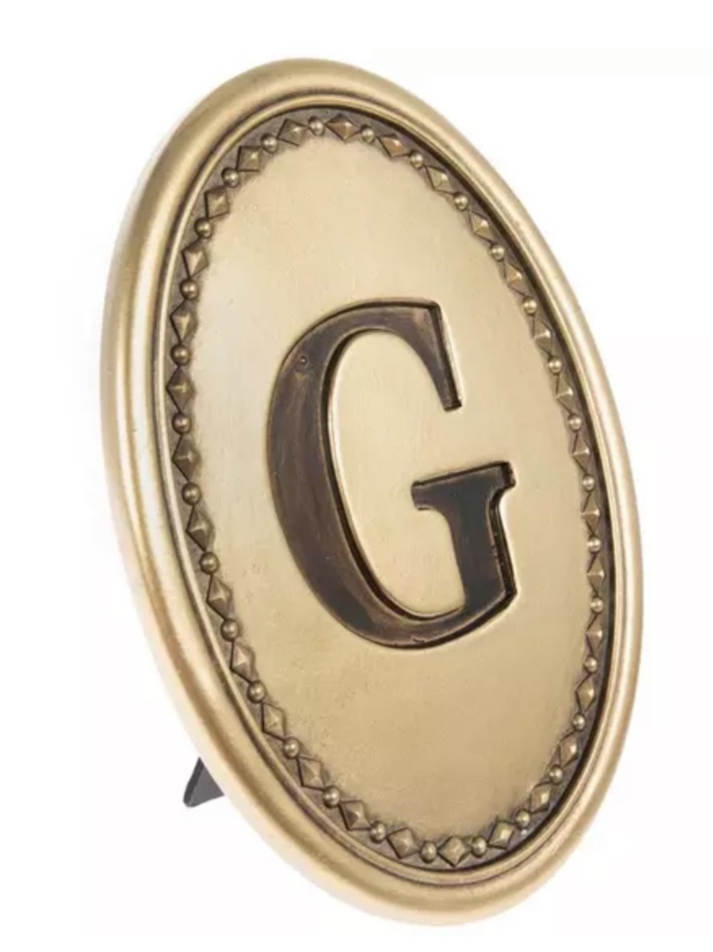 Gold Oval Letter 'G' Tabletop Decor - Decorative Monogram Accent by Hobby Lobby